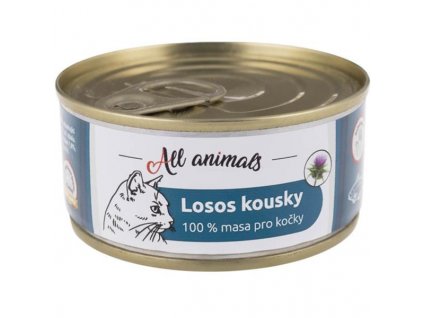 ALL ANIMALS konz. pro kočky losos kousky 90g