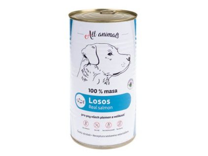 ALL ANIMALS konz. pro psy losos mletý 1200g