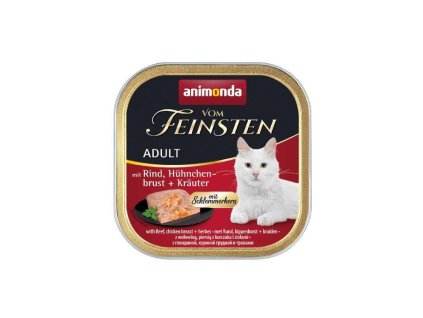 V.Feinsten CORE hovězí, kuřecí prsa + bylinky pro kočky 100g