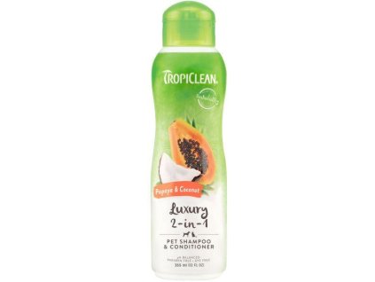 TROPICLEAN šampón papaja a kokos 355ml