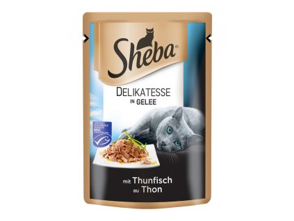 SHEBA kapsička DELIKATESSE in Gelee  Tuňák v Želé 85g