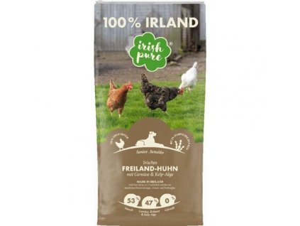 Irish Pure Senior Freiland-Huhn kuře se zeleninou a kelpou 4 kg EXPIRACE 06/24