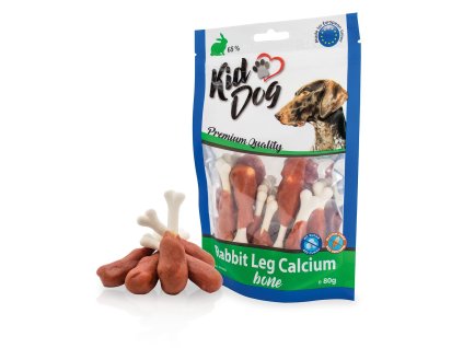 KIDDOG králičí maso na kalciové kostičce 80 g
