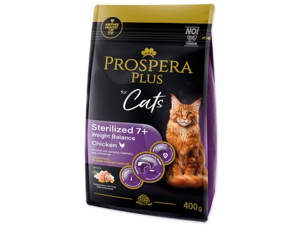 Krmivo Prospera Plus Sterilized 7+ Chicken Weight Balance 0,4kg