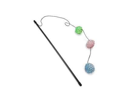 Karlie Škádlítko se třemi chlupatými míčky, rolničkou a catnipem 50cm