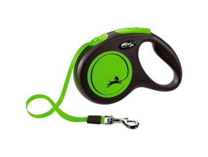 Flexi New Neon S pásek 5 m zelené 15 kg