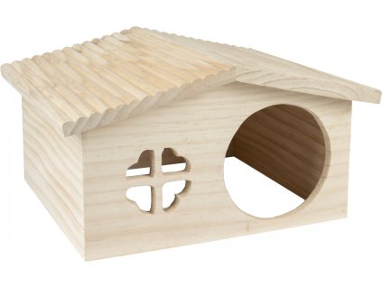 Flamingo Domecek pro hlodavce STALLY dreveny 32 5x27 5x17 5cm 0303202110451083714