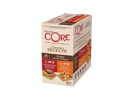 Konzerva Wellness Core Cat Selects Chunky Multipack 632g
