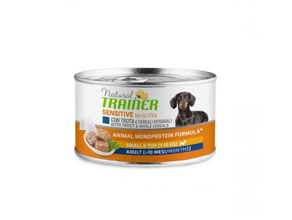 Konzerva Trainer Natural SENS NGl AD S&T pstruh&obil. 150g LT