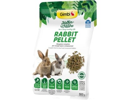 GIMBI MOTHER NATURE králík sušené pelety 500g