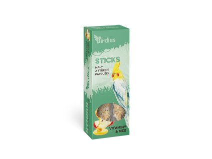 Birdies tyčinky vitaminy a med pro malé papoušky 2ks