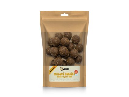 DINGO masové kuličky losos, vejce a krill 24mm, 150g