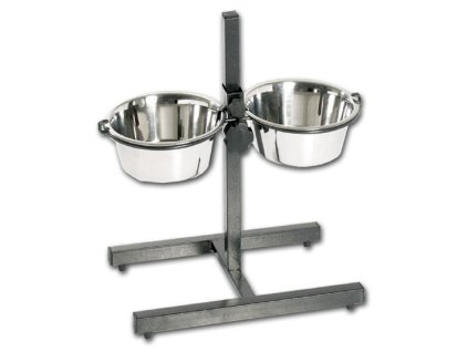 Nerez stojan + misky, 2x4l