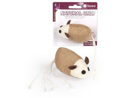 Natural Only - myška hnědá s bílým ocáskem, 8cm