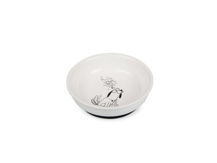 Keramický talířek bílý s pejskem, protiskluzový