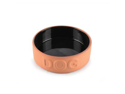 Hliněná miska DOG, vnitřní černá glazura 14,5cm