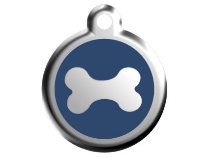 Red Dingo známka – Bone Navy – Kost modrá velikost známky M - 30 mm