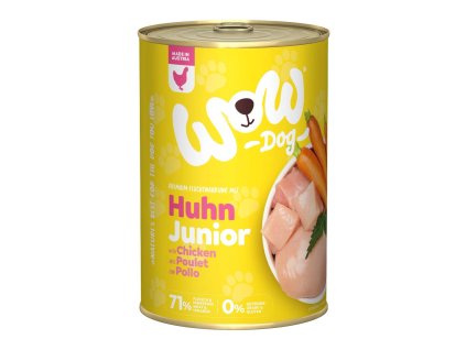 WOW konzerva Kuřecí s karotkou Junior 400g
