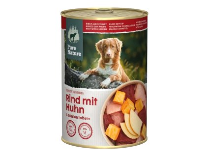 Pure Nature Dog Adult konzerva Hovězí s kuřetem 400g