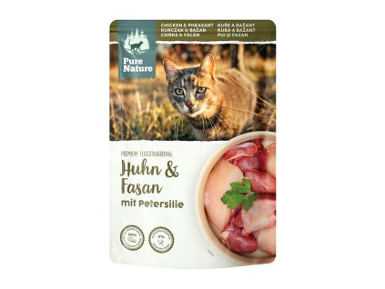 Pure Nature Cat Adult kapsička Kuře a Bažant s petrželkou 85g