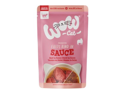 WOW Cat kapsička Sauce Hovězí Adult 85g