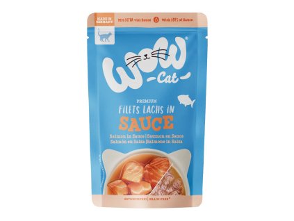WOW Cat kapsička Sauce Losos Adult 85g