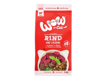 WOW Cat granule Hovězí se špenátem Adult 2kg