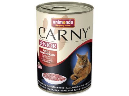 Konzerva Animonda Carny Senior hovězí a krůtí srdce 400g