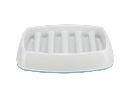 Miska k pomalému krmení, design mříž, 0,25l/21 ×14 cm, plast/TPR, šedá