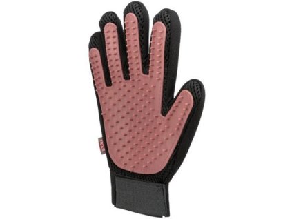 Rukavice k péči o srst, 16 x 24 cm, síťovina/TPR, růžová