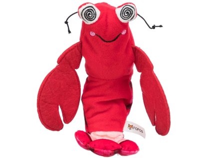 Kreveta jako živá, mrskající se, s catnipem, látka, 23 cm (RP 2,90 Kč)