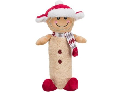 Xmas GINGERBREAD, plyšový perníček s pet lahví uvnitř, 36 cm