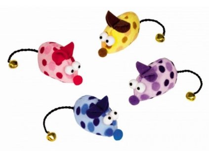 Nobby hračka plyšová myš s rolničkou 6,5cm 2ks