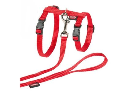 Nobby XL set červený postroj + vodítko pro velkou kočku