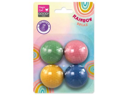 Hračka Magic Cat Rainbow Relax míček pěnový ⌀ 4cm mix barev 4ks