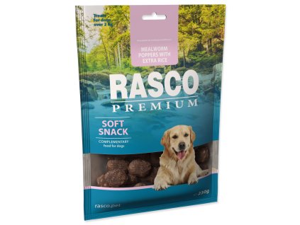 Pochoutka Rasco Premium mouční červi a extra rýže 230g