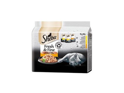 Sheba kapsa Fresh&Fine drůbeží výběr 15x50g