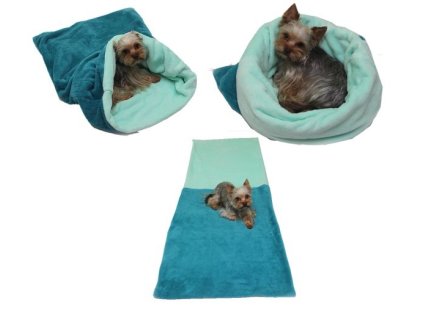 Pelisek pro psy XL tmave zelena svetle tyrkysova 16112017103238138