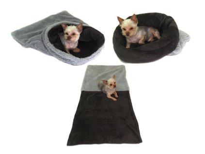 Marysa pelisek 3v1 pro psy DE LUXE sedy tmave sedy velikost XL 0312202013020936879