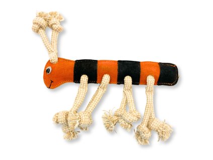 PafDog Stonožka Jarmila Hračka pro psy z kůže a juty 26cm