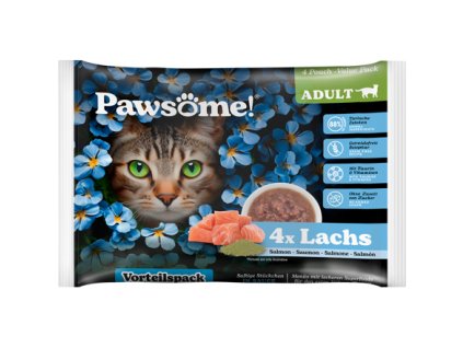 Pawsome! Adult s lososem Multipack 4x85 g