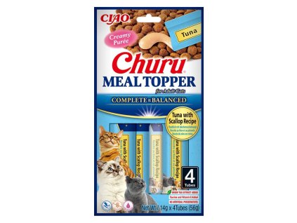 Churu Cat Meal Topper tuňák s hřebenatkou 4x14 g