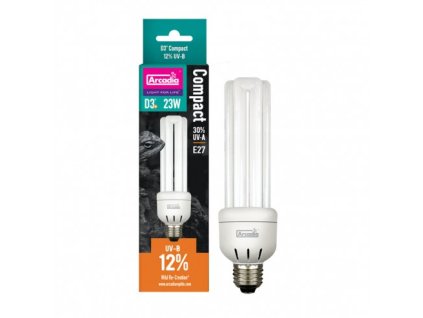 Arcadia D3+ Compact Reptile Lamp 23W 12.0 UVB