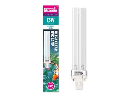 Arcadia Compact Ultra Clear UVC 13W,GX23,177mm