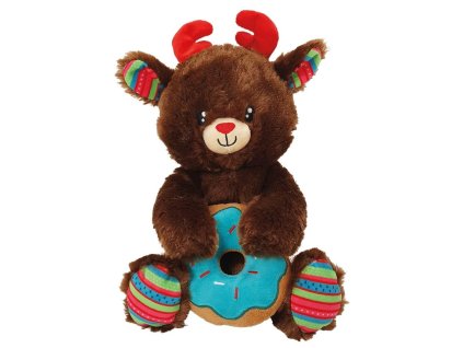 Nobby Vánoční plyšový los s koblihou 32 cm