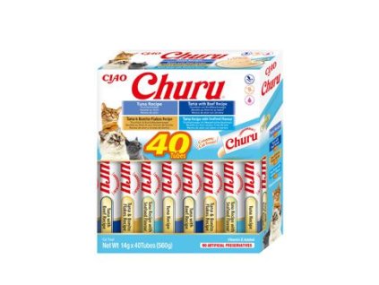 Churu cat masové pyré mix - tuňák 560g (BAL.)