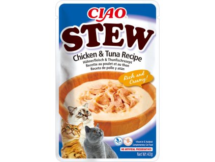 Kapsička Churu Cat Stew - kuře, tuňák 40g