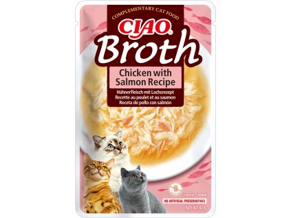 Kapsička Churu Cat Broth - kuře, losos 40g