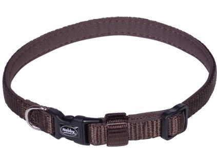 Nobby CLASSIC PRENO Mini obojek neoprenový hnědá XS-S 20-35cm