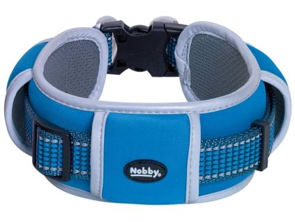 Nobby široký obojek KALEA EXTRA L-XL modrá 50-85cm